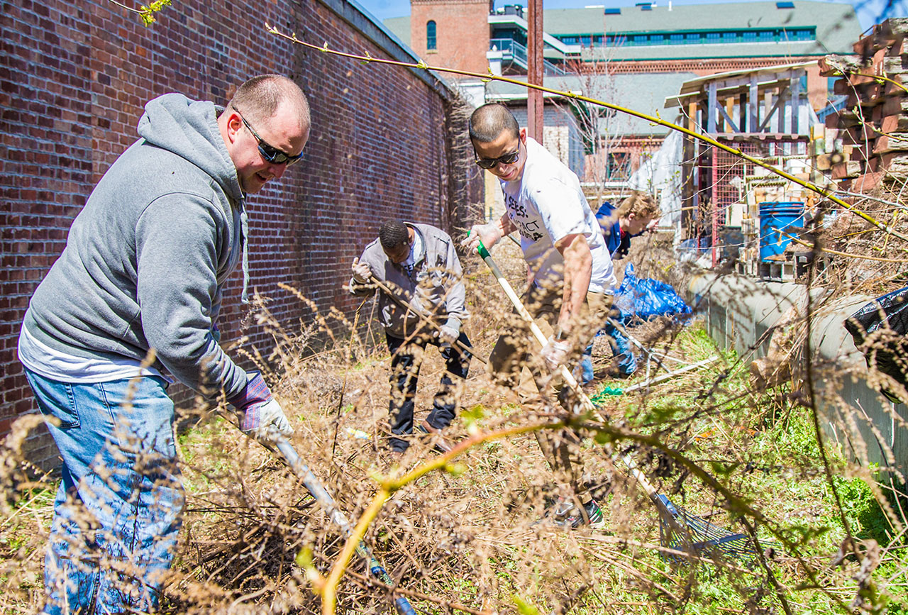 Steel yard cleanup.