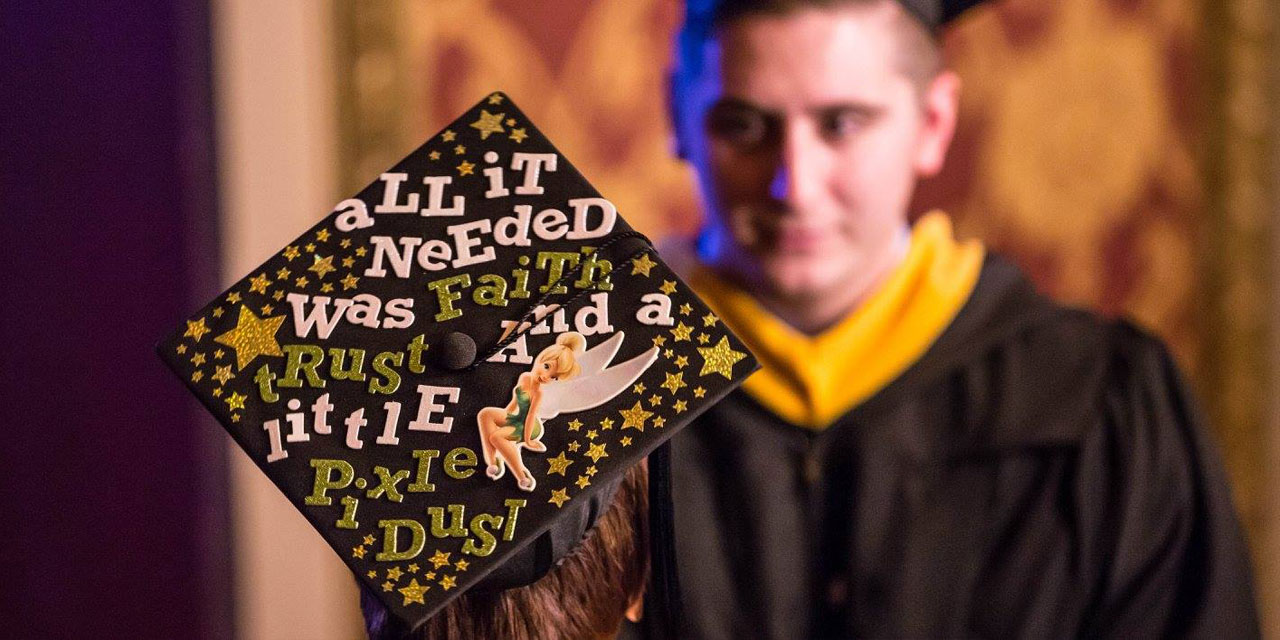 Mortarboard faith trust pixie dust.