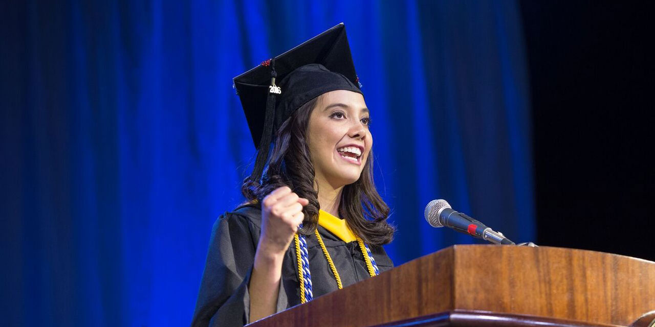 Student commencement speaker Zaira Acevedo Becerril.