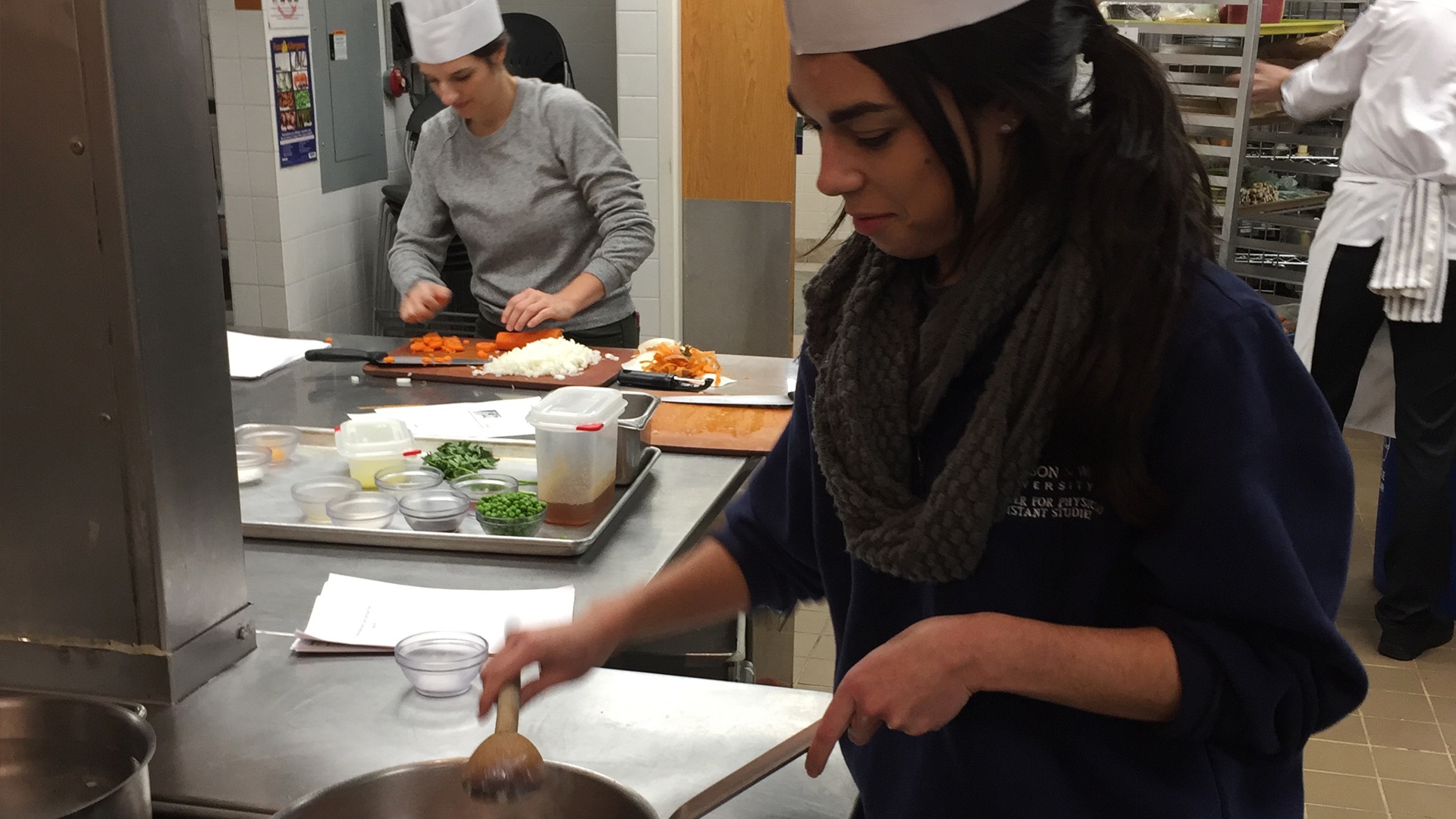 PA student cooking.