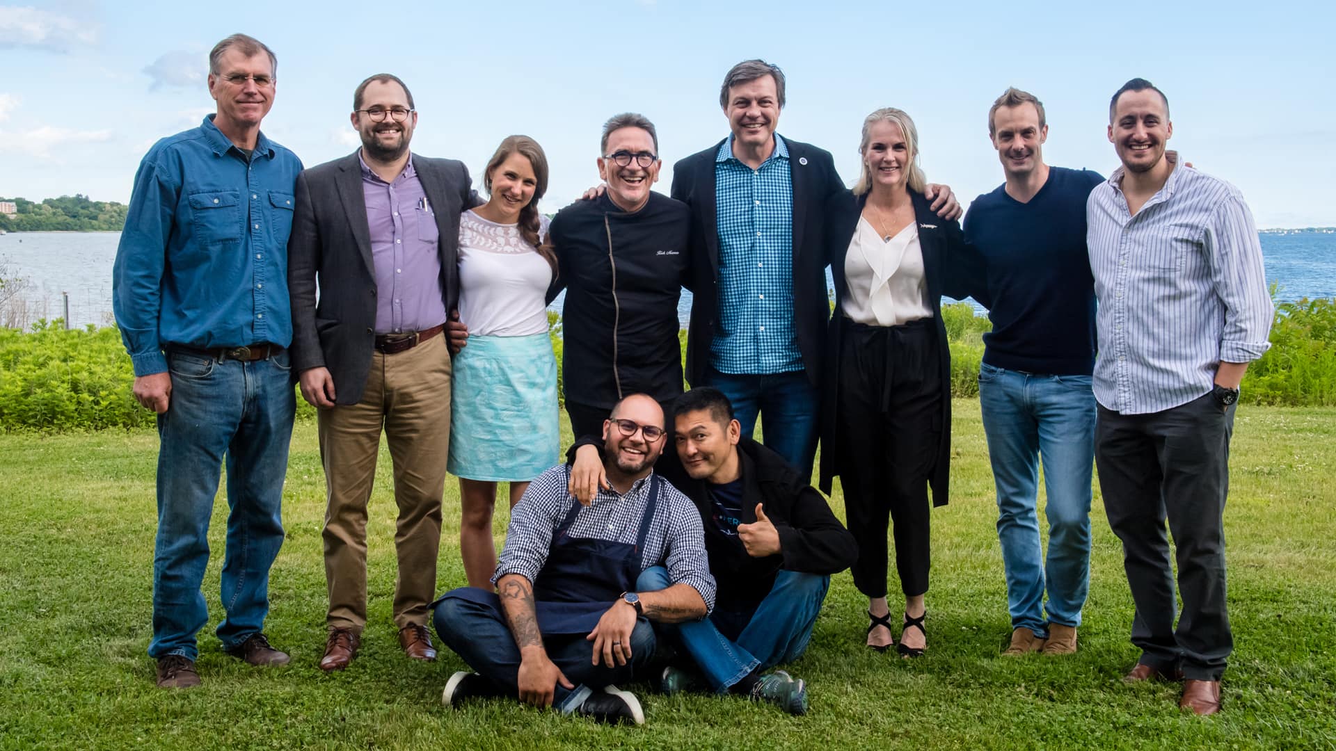 Group shot of speakers and participants in the 2018 Seafood Symposium