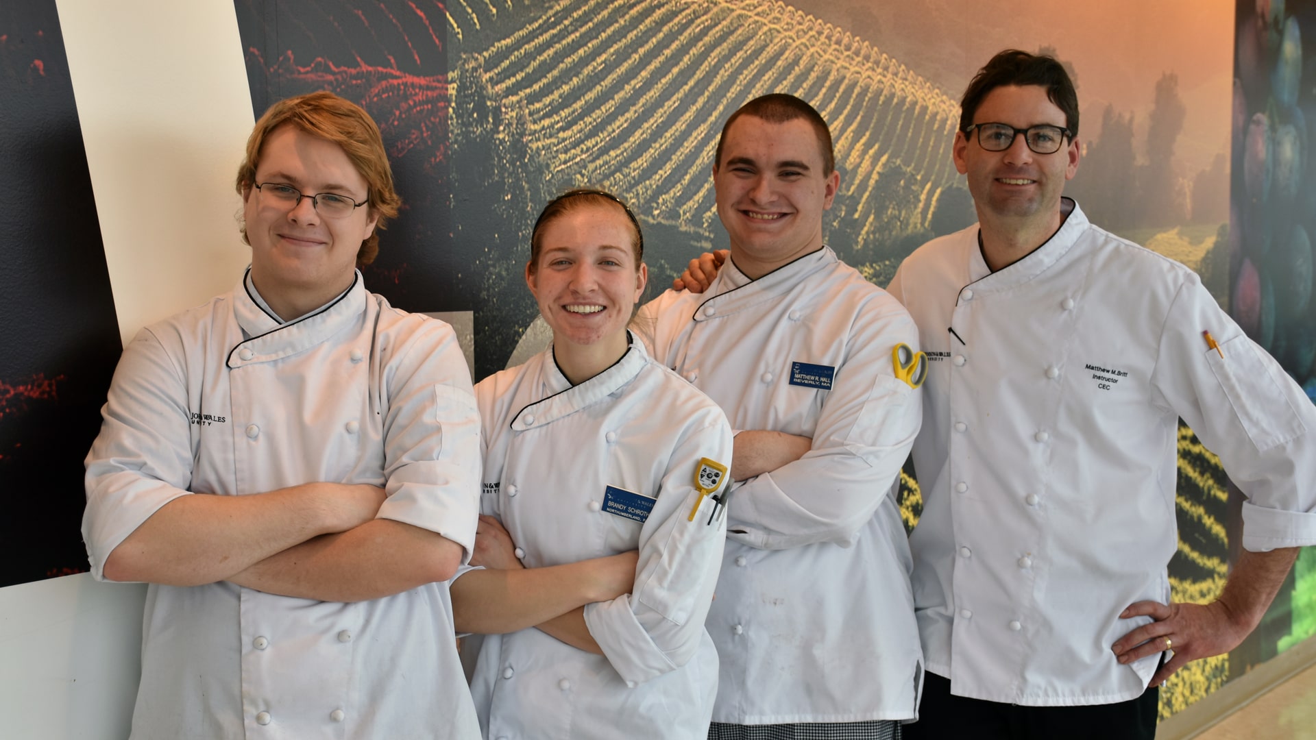 Essex Clams Development Group, left-right: Jake Vincent, Brandy Schroth, Matthew Hall, Chef Matthew Britt (Not pictured: Idacia Miles)