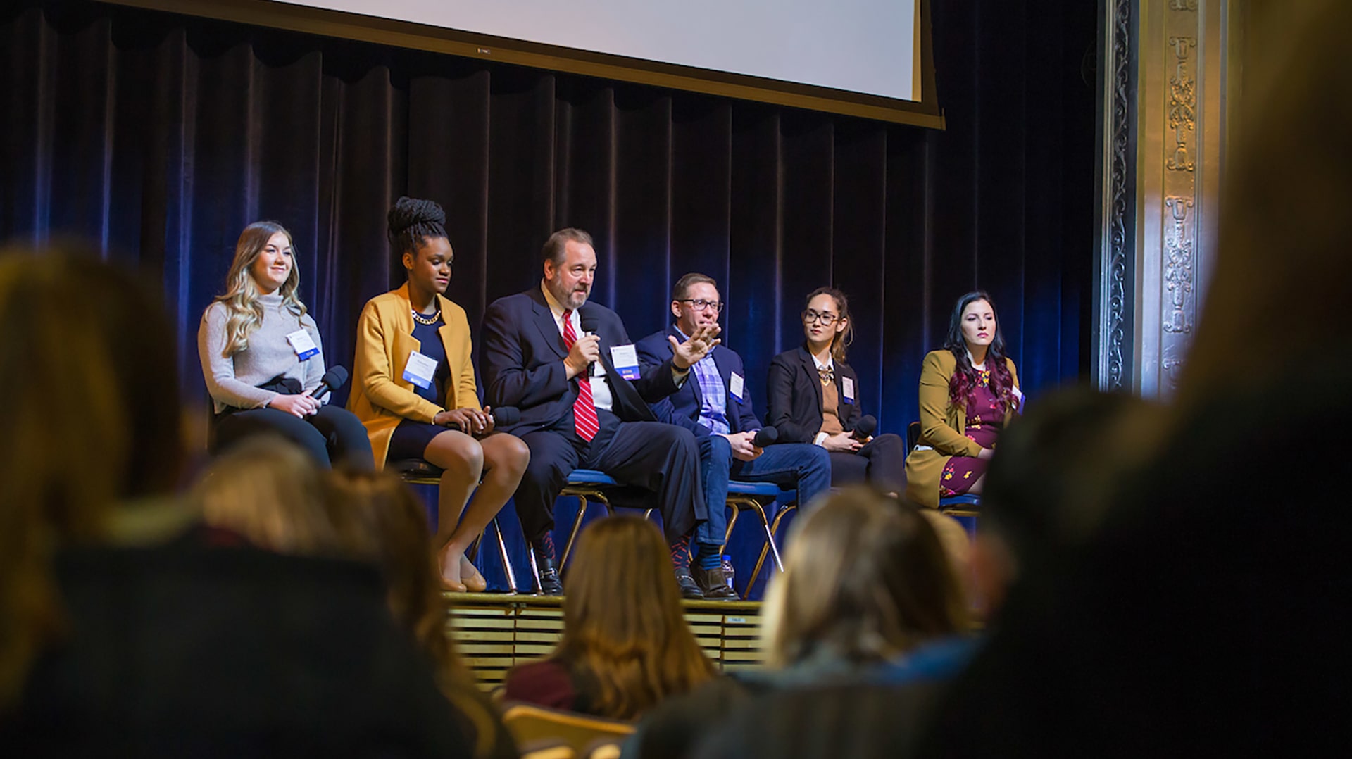 The panelists during the event.