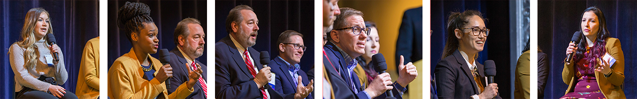 The panelists during the event.