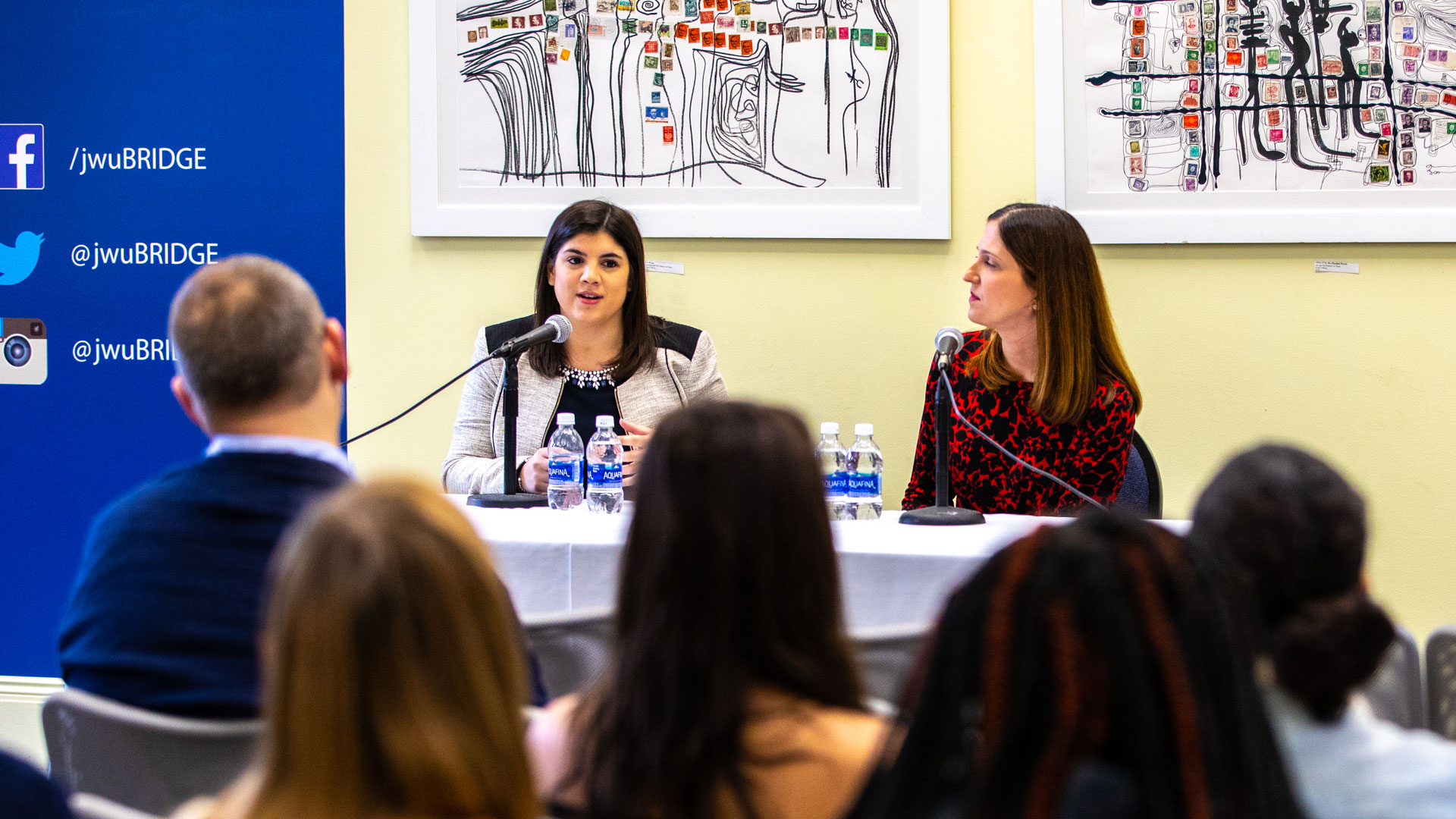 Machado and San Miguel speak at JWU.