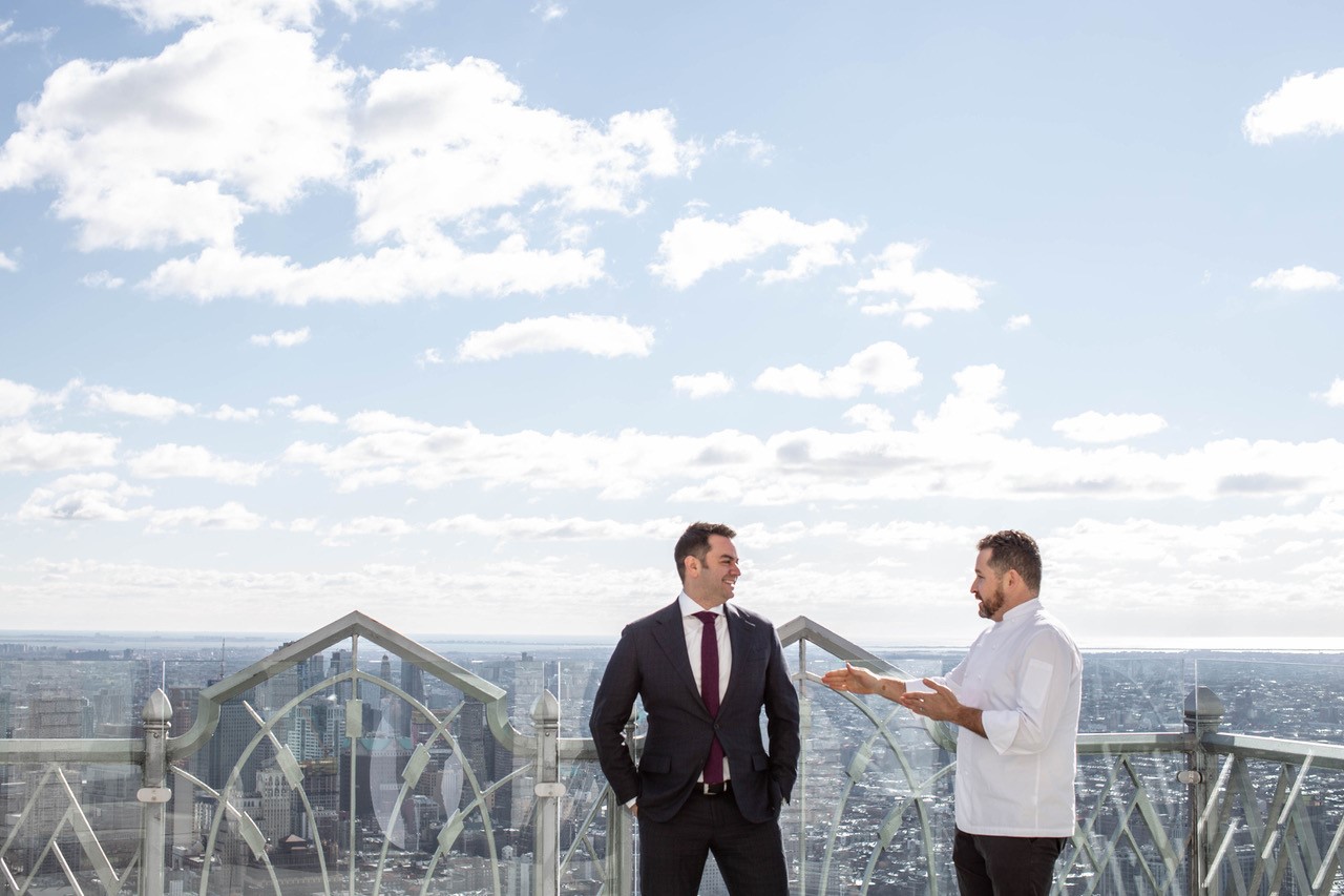 Jeff Katz (manager) and Kent up on the rooftop at 70 Pine, where Crown Shy is situated. Photos courtesy of Crown Shy.