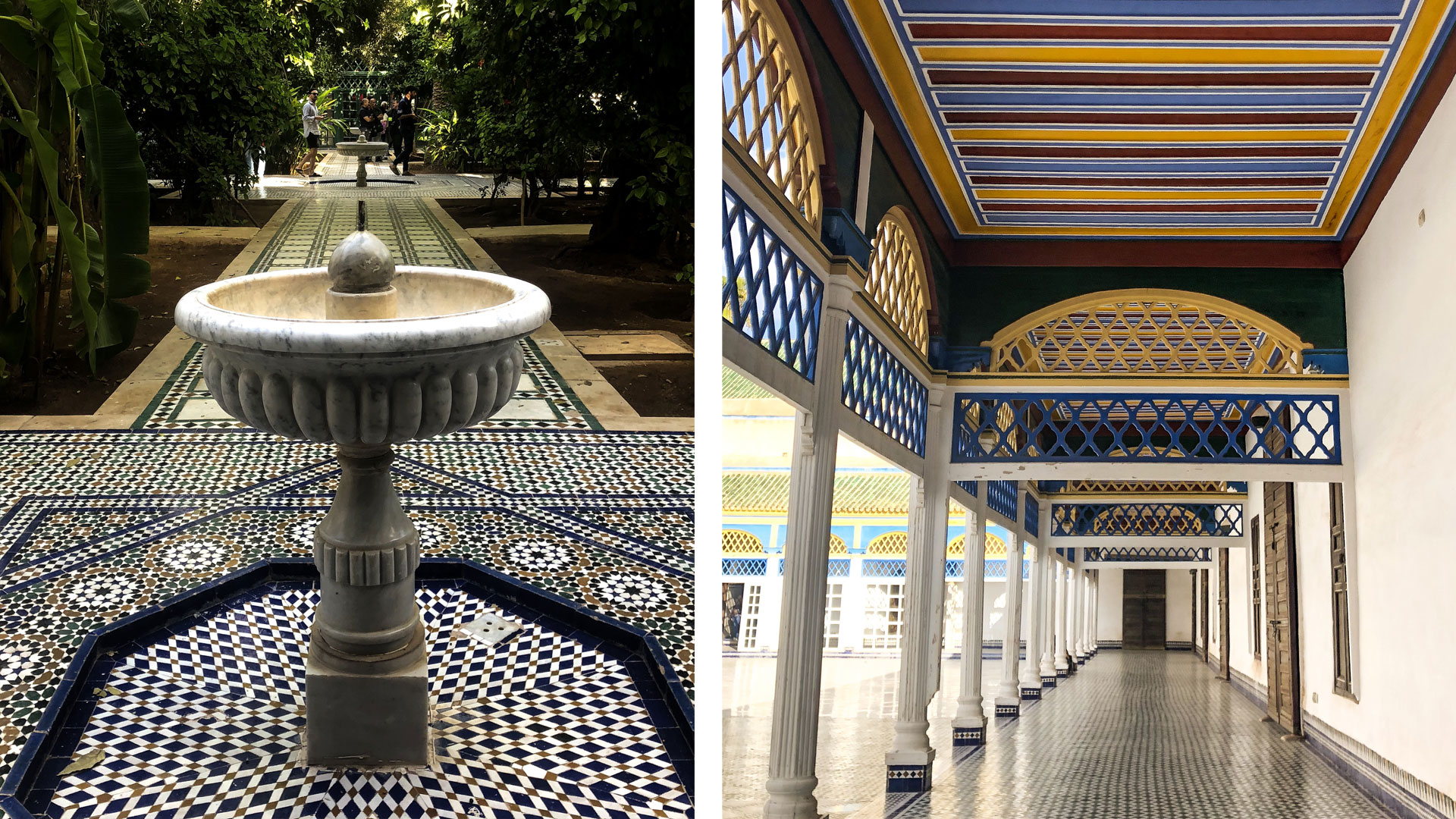 The beauty of tiles in Morocco.