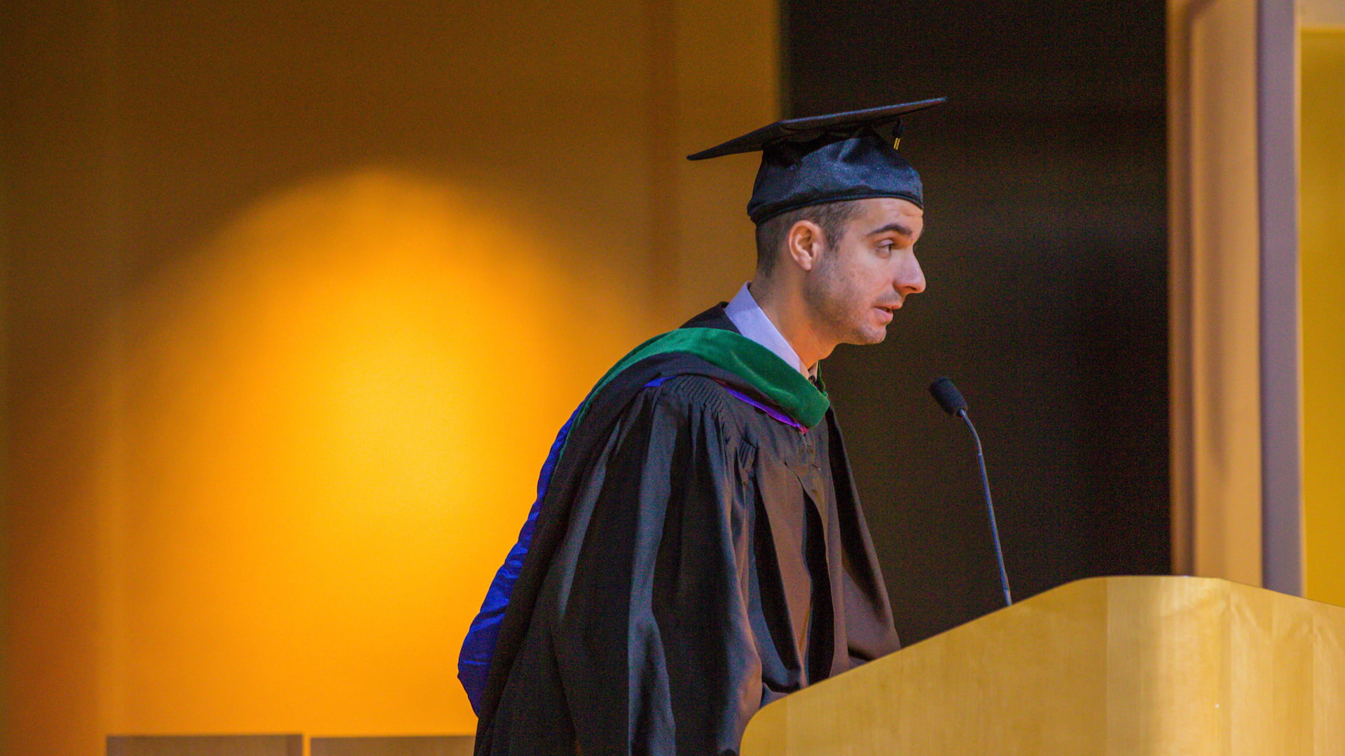 Andrew Mayer during the ceremony.