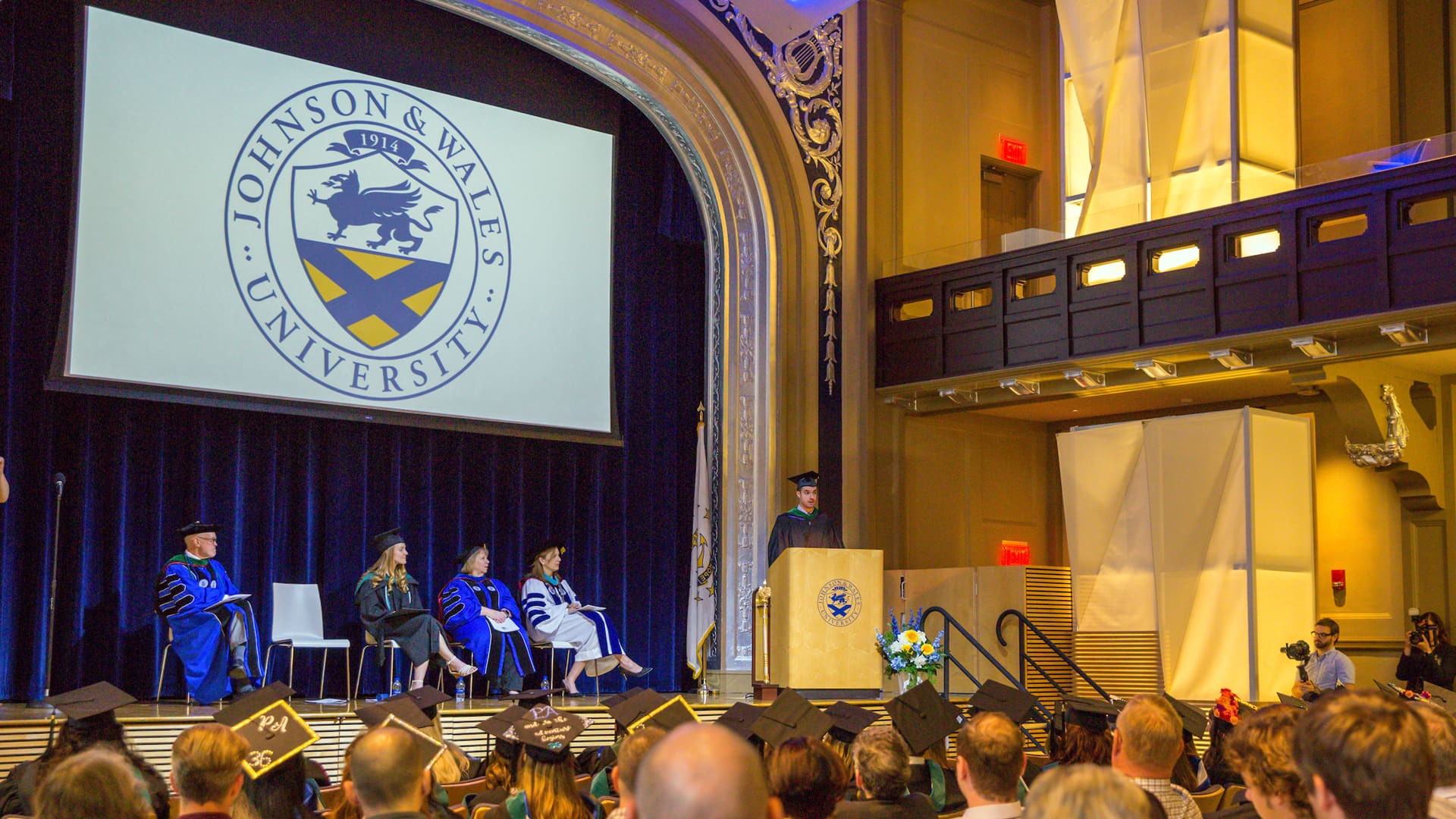 Andrew Mayer during the ceremony.