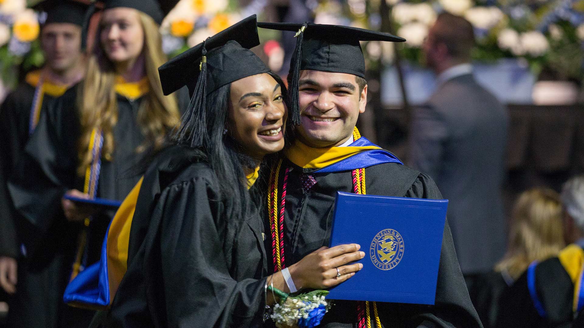 Friends at commencement.