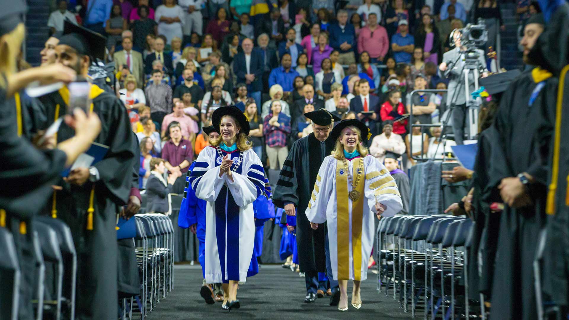 Chancellor Runey and President Bernardo-Sousa at the ceremony.