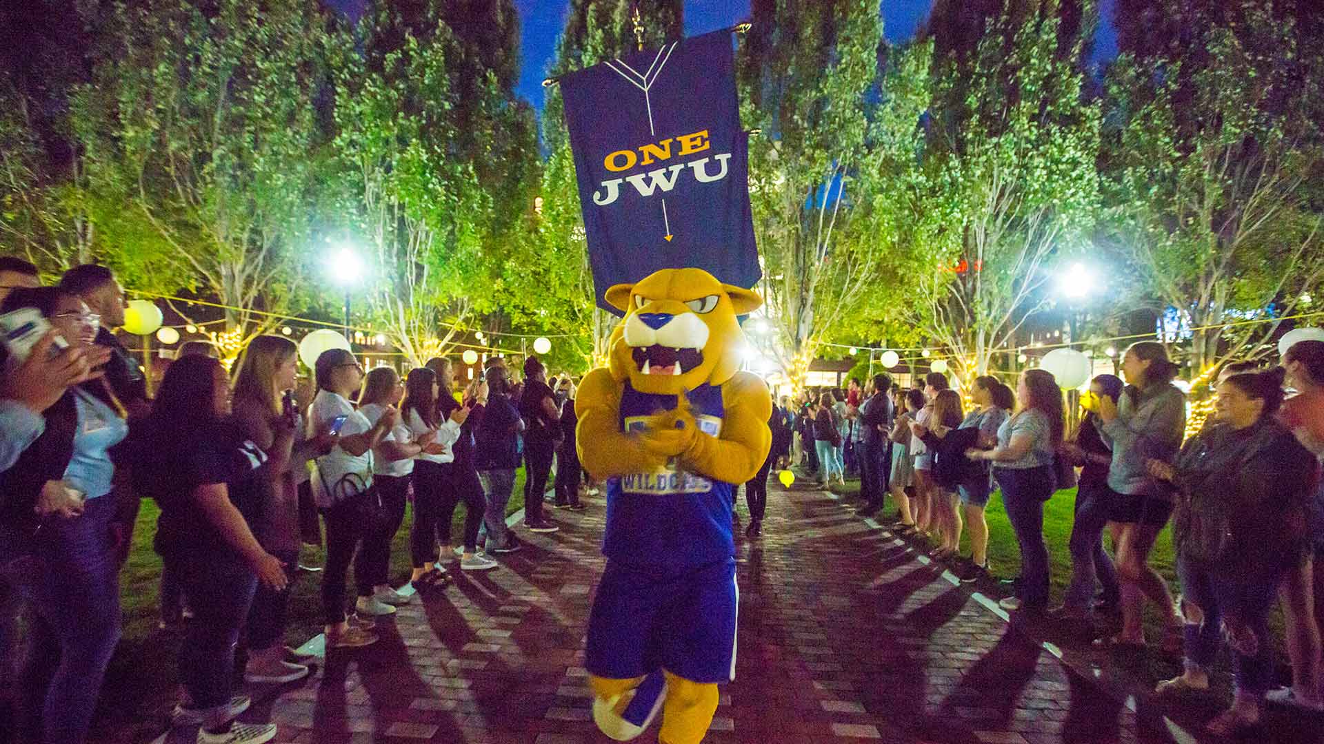 Wildcat Willie leading the procession