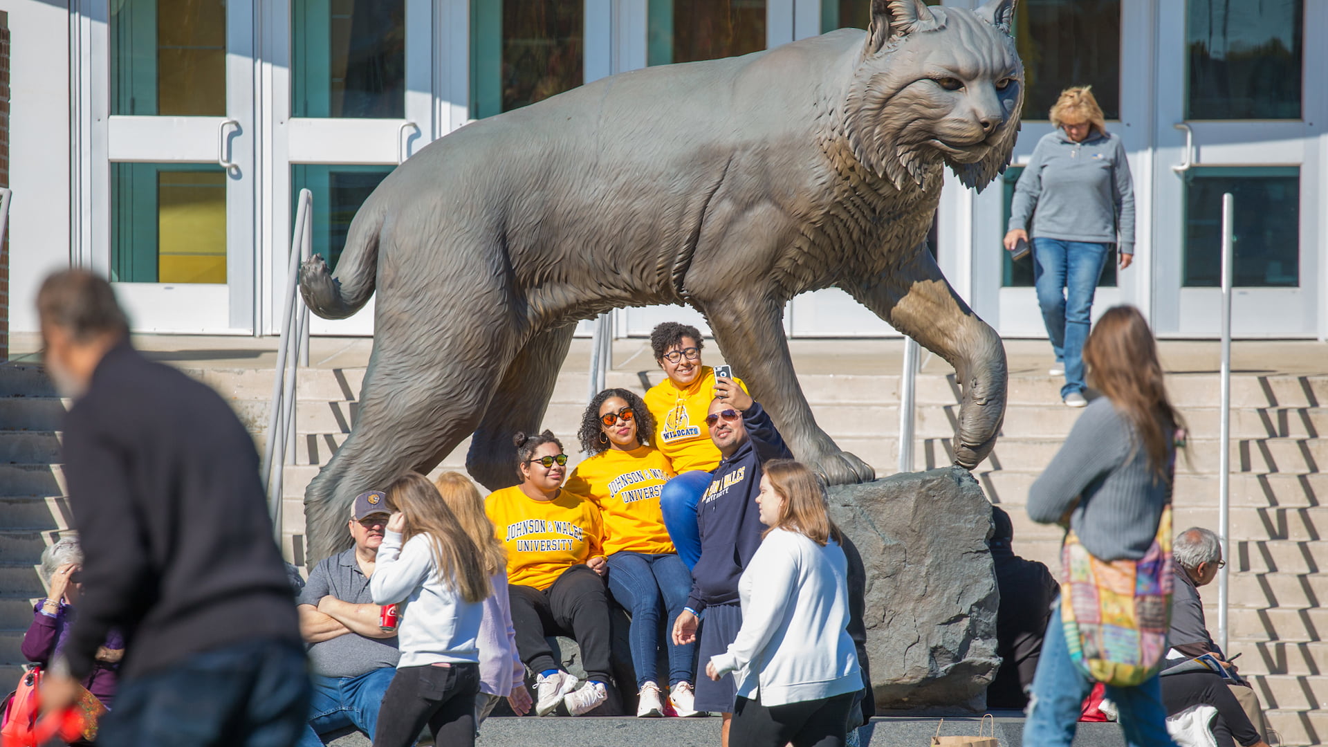 Taking a family selfie with the Wildcat.