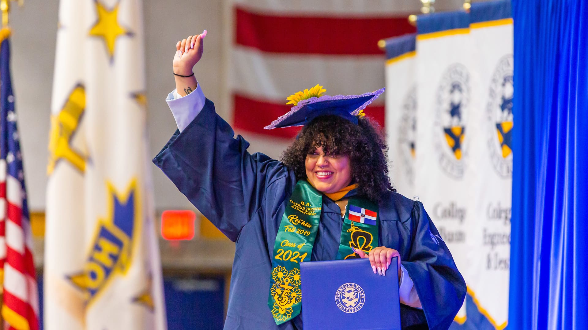 Joyous 2021 grad. Photo: Mike Cohea