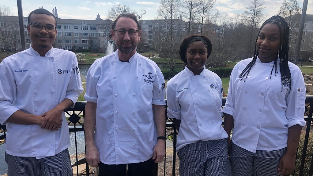 JWU culinary students with Chef David at Cypress