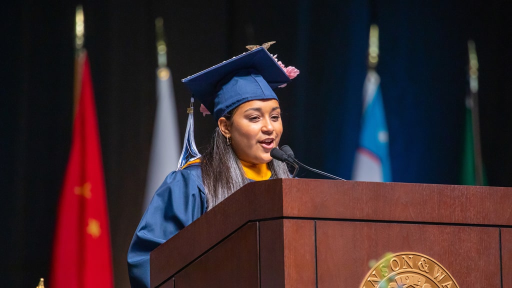 CFIT student speaker Esmeralda Bencosme