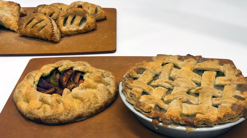 The finished products: Galette, pie and turnovers (in background).