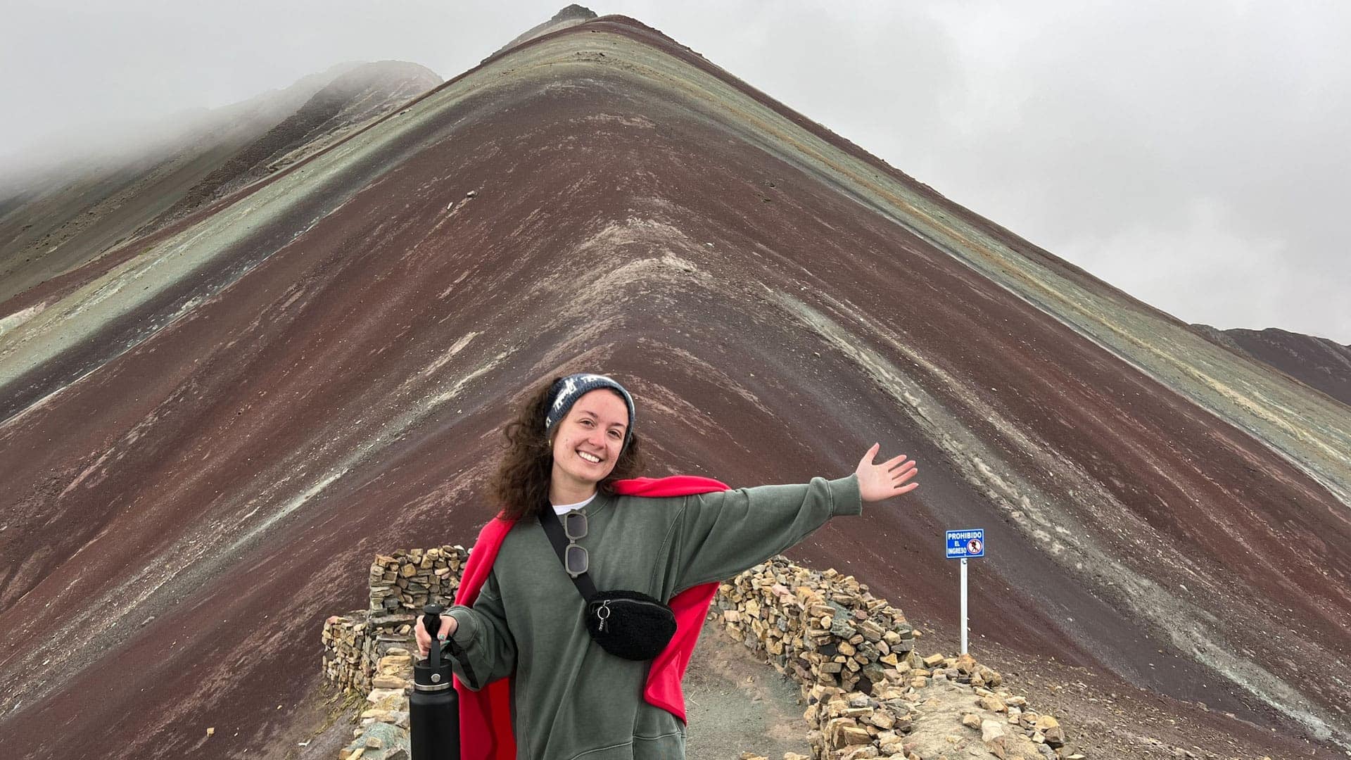 Chloe at the Rainbow Mountains in Peru