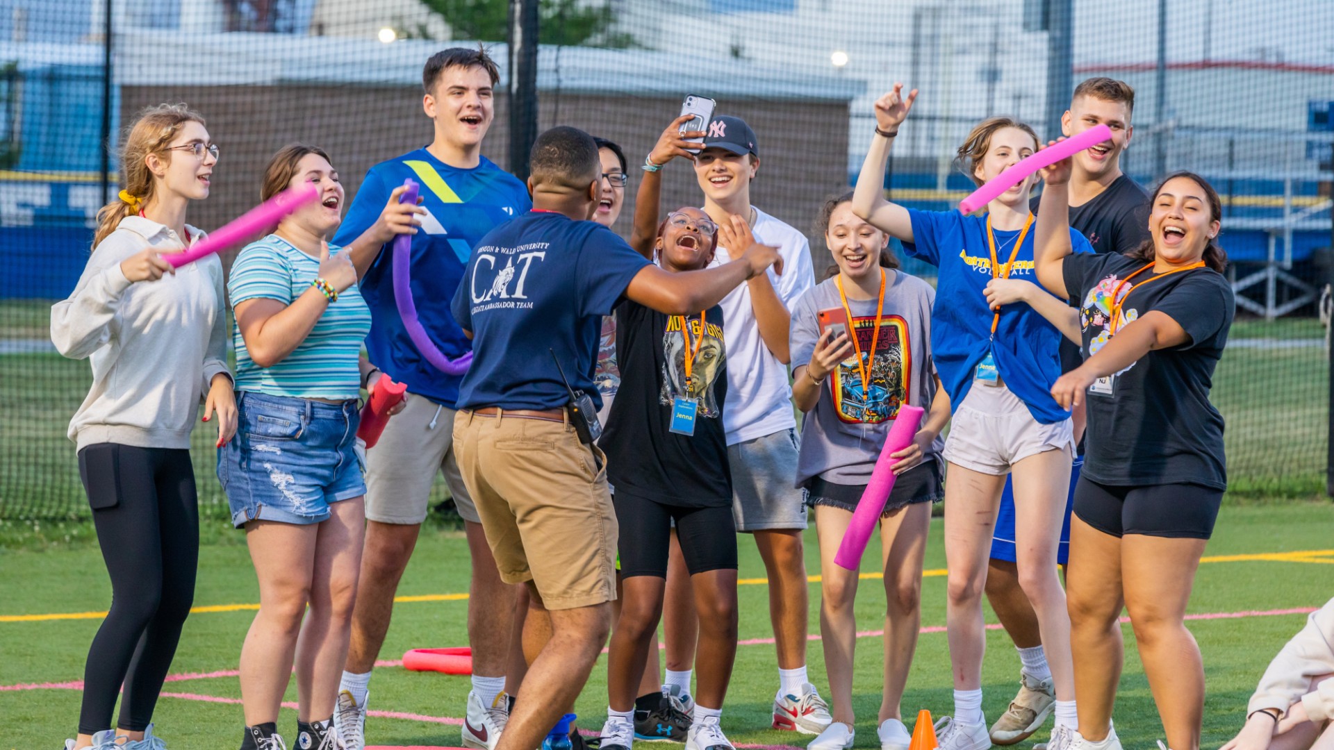 CX students doing activities outside