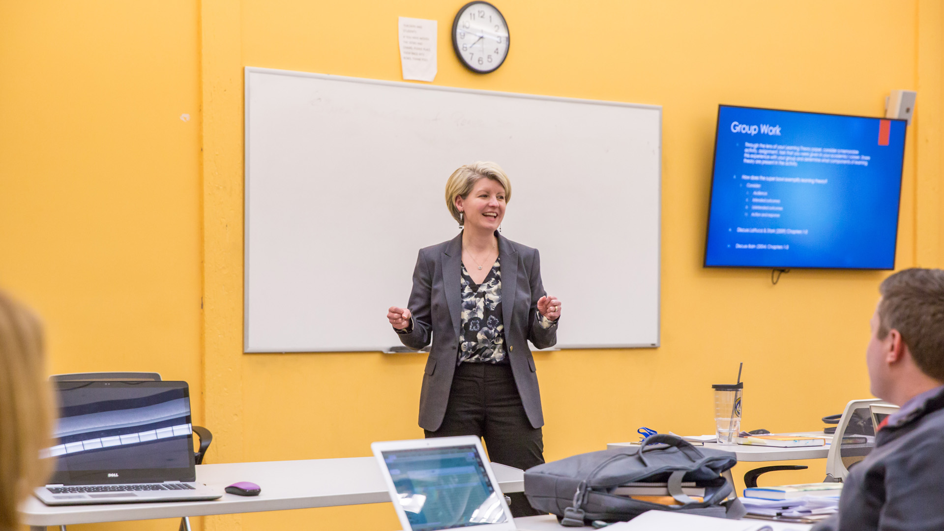graduate students in classroom