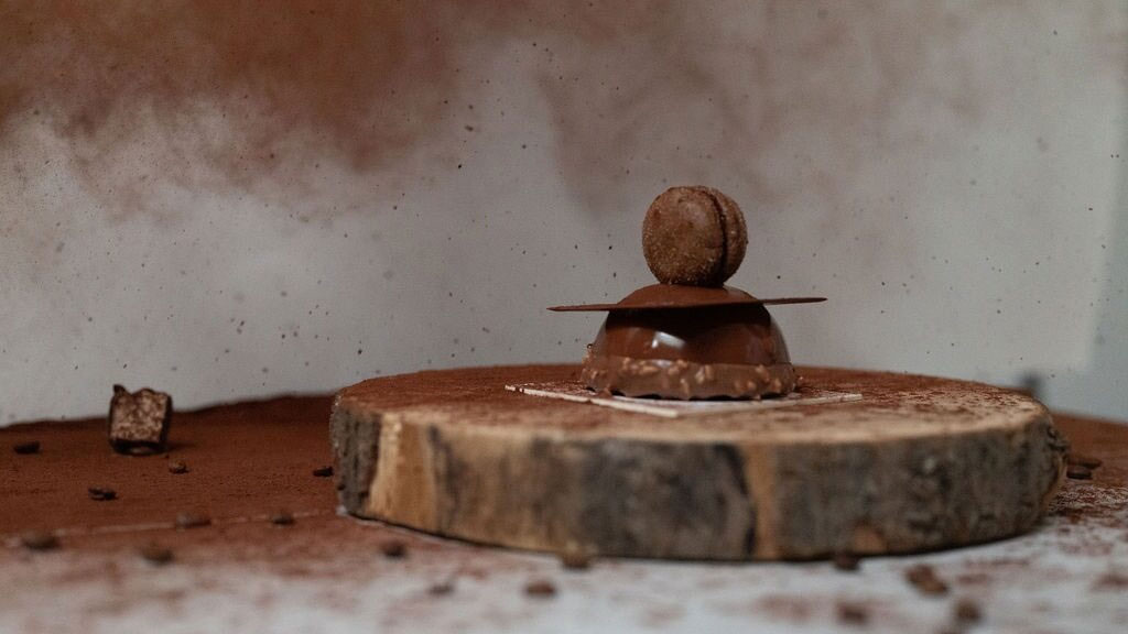 Chocolate entremets created by Zoé Rodgers.