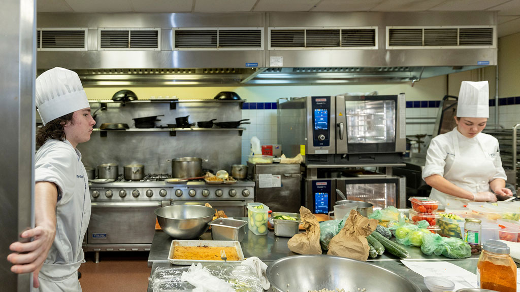 Corporate Dining prep involves long ingredient lists and a lot of work behind the scenes. 