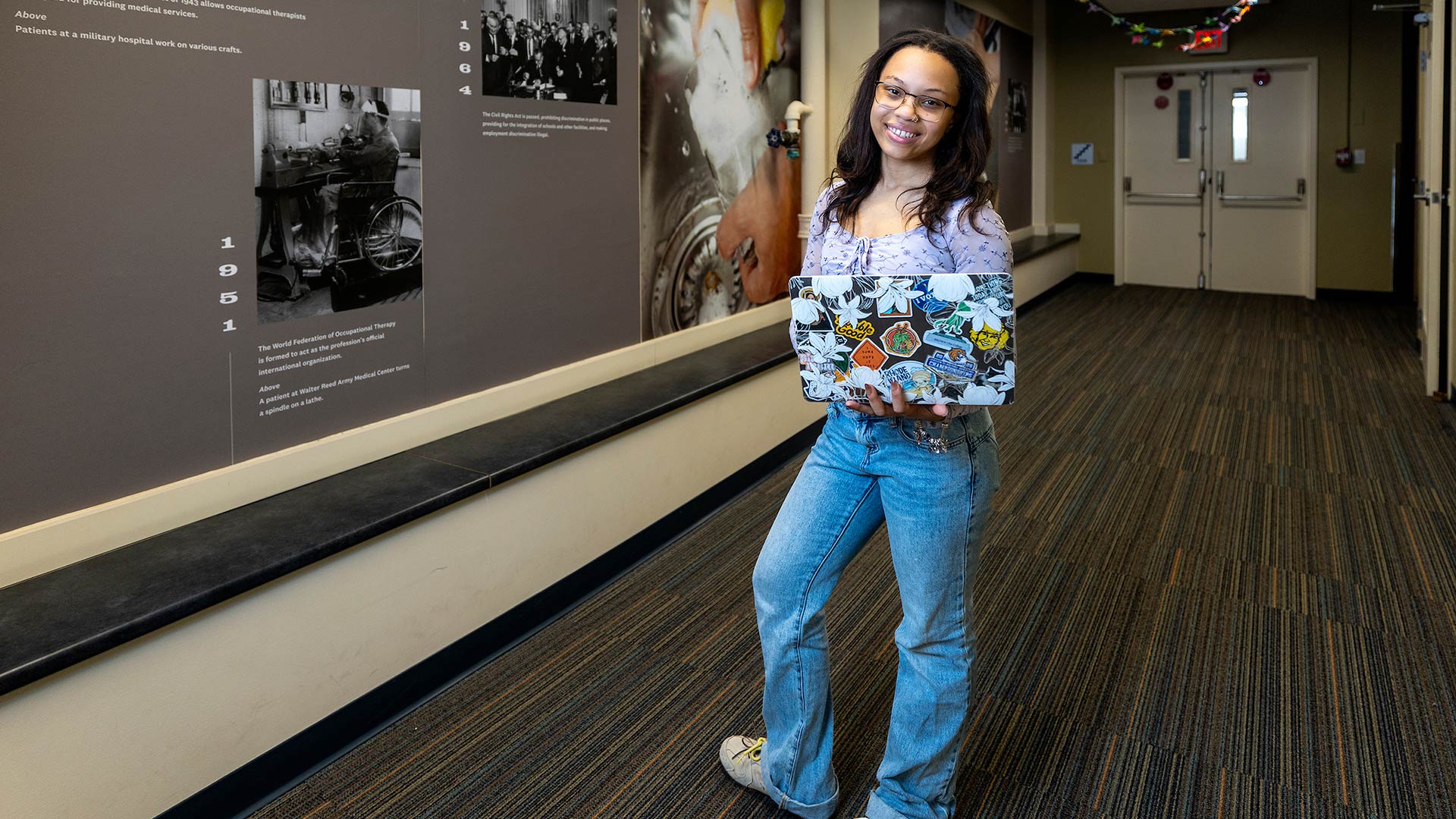 photo of Cora Hicks '27 at JWU Providence Academic Center