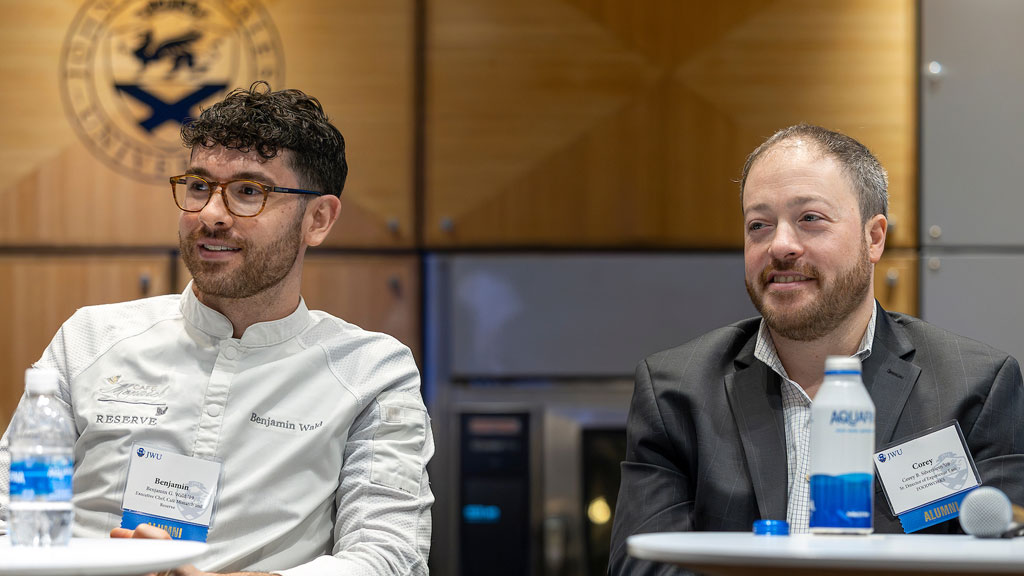 CFIT Alumni Leaders panel with Benjamin G. Wald '19 (on left) and Corey B. Silverstein '09.