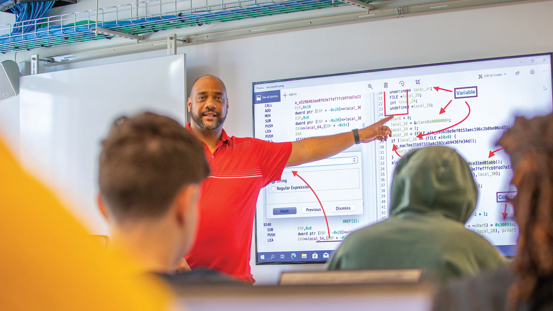 Professor Anthony Chavis teaches the language of code.