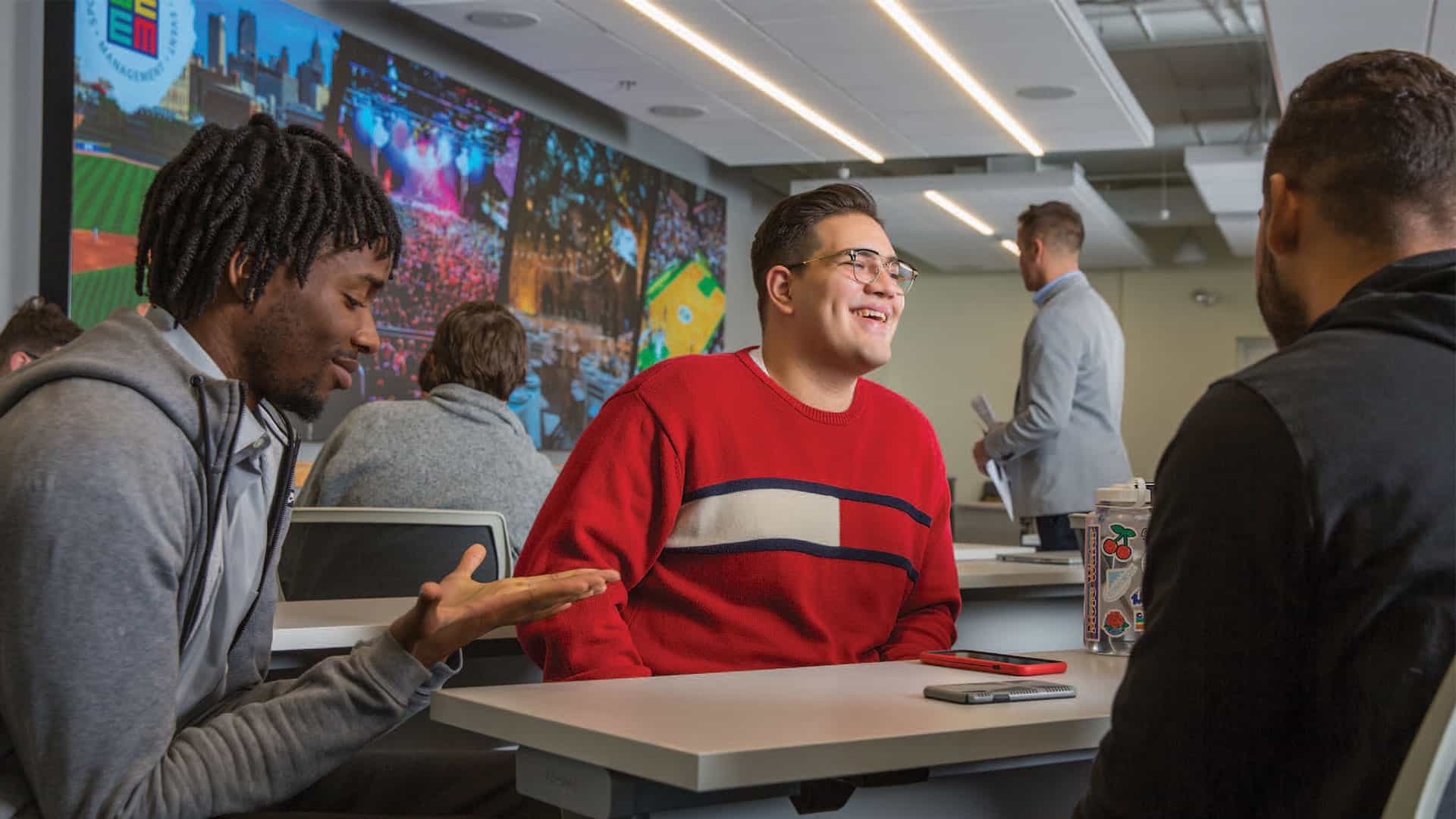 Students attend lectures in the Providence SEEM Lab.