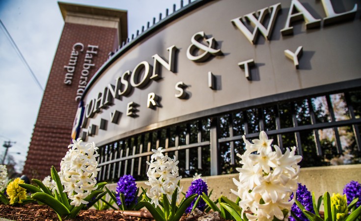 Entrance gates to JWU's Harborside Campus